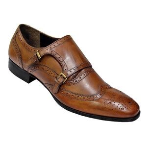 Giorgio Brutini Vance Tan Leather Wingtip
Hand Burnished Double Monkstrap shoes